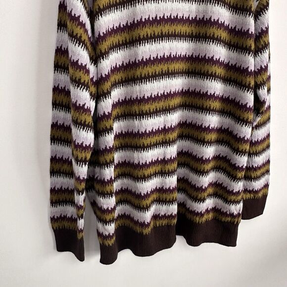 Lacoste Mens V Neck Sweater Alpaca Blend Big & Tall XXL Striped Staggered NEW - Picture 11 of 12